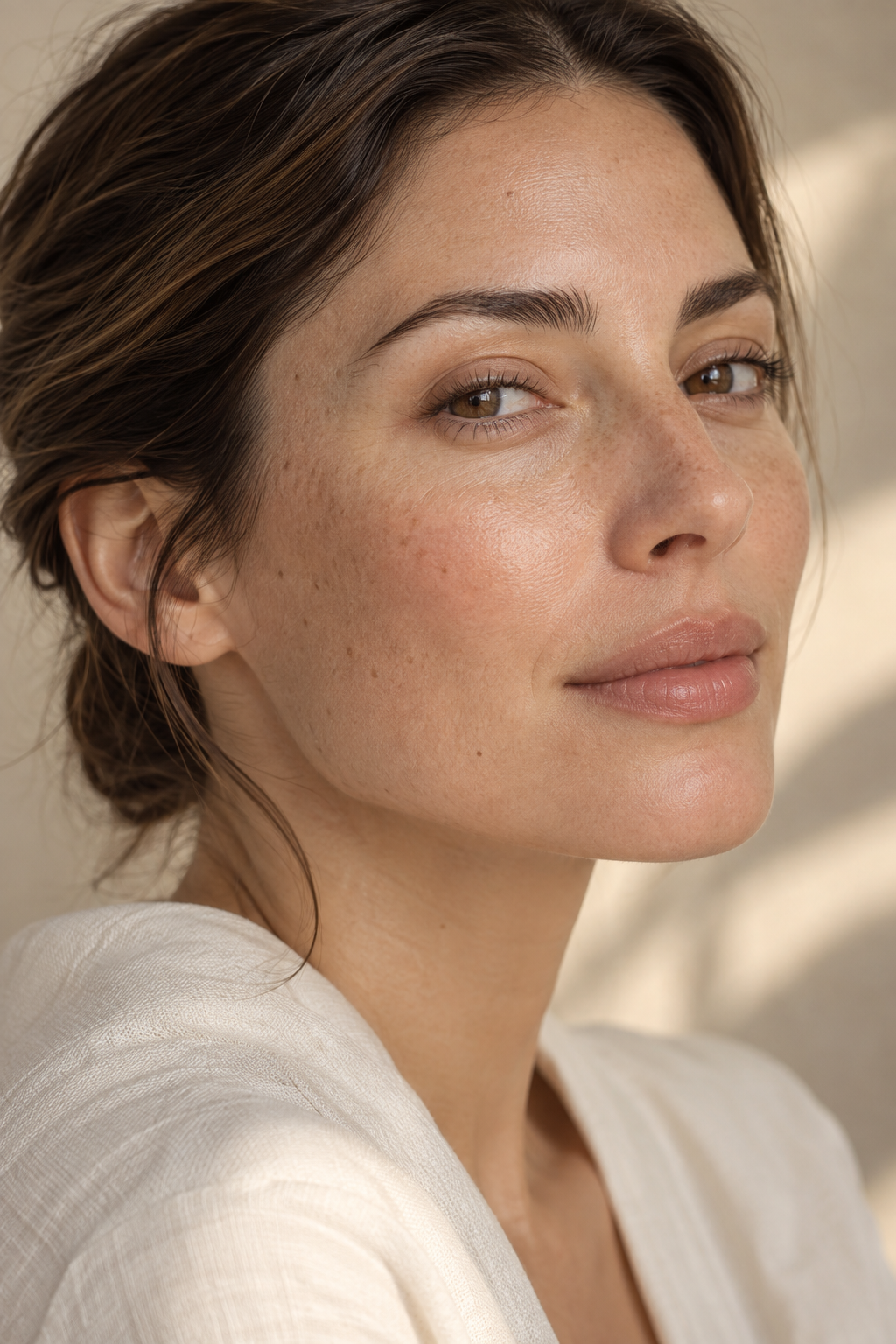 Fotografía editorial: rostro con luz lateral suave